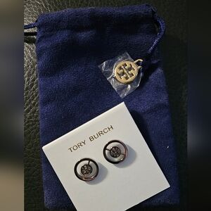 Tory Burch Stud Earrings. Silver